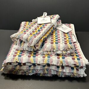 new deborah connoly cotton bath towels set - 6 pc - 2 bath 2 hand and 2 finger